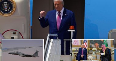 Trump arrives in Saudi Arabia â after Air Force One receives fighter-jet escort